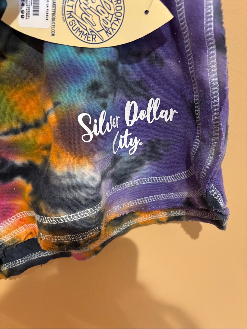 Tie-Dye Lounge Shorts - White & Multicolor - Picture 2 of 11
